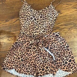 Summersalt- The Marina Leopard Print (8) with Sea to Shore Matching Shorts (M)